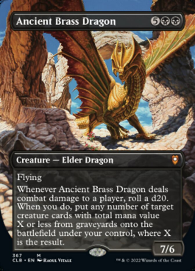 Ancient Brass Dragon (Borderless Alternate Art) [Commander Legends: Battle for Baldur's Gate] | Cracking-Singles