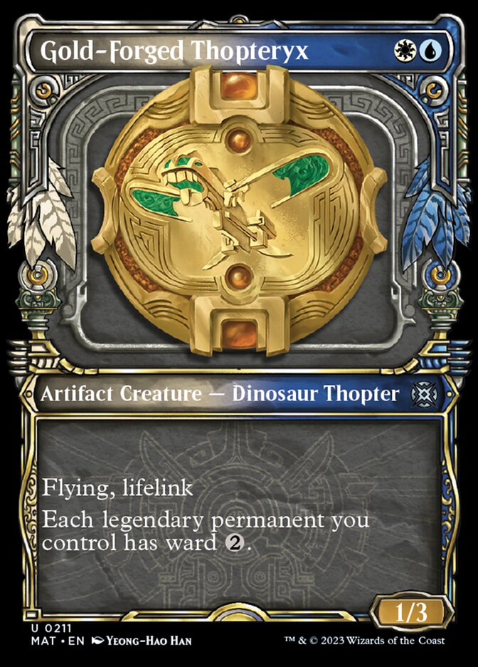 Gold-Forged Thopteryx (Showcase Halo Foil) [March of the Machine: The Aftermath] | Cracking-Singles