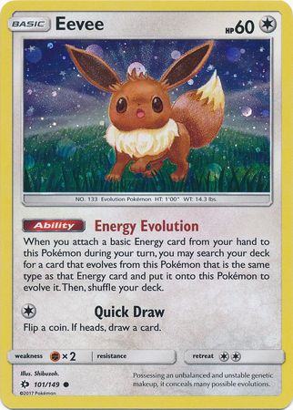 Eevee (101/149) (Cosmos Holo) [Sun & Moon: Base Set] | Cracking-Singles