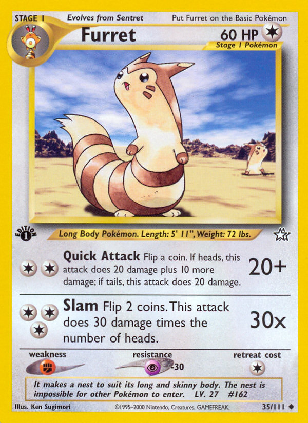 Furret (35/111) [Neo Genesis 1st Edition] | Cracking-Singles