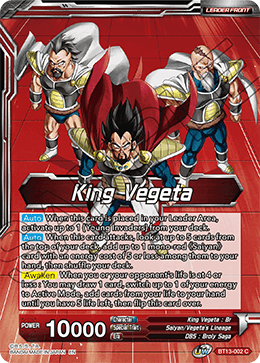 King Vegeta // King Vegeta, Head of the Saiyan Rebellion (Common) [BT13-002] | Cracking-Singles