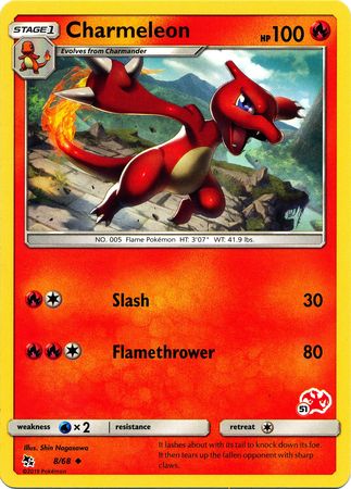 Charmeleon (8/68) (Charizard Stamp #51) [Battle Academy 2020] | Cracking-Singles