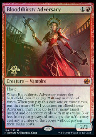 Bloodthirsty Adversary [Innistrad: Midnight Hunt Prerelease Promos] | Cracking-Singles