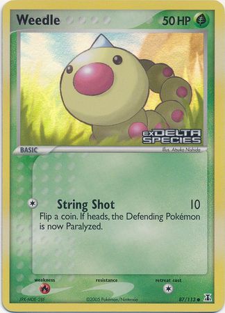 Weedle (87/113) (Stamped) [EX: Delta Species] | Cracking-Singles