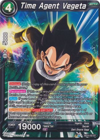 Time Agent Vegeta (Starter Deck - Saiyan Wonder) [SD14-03] | Cracking-Singles