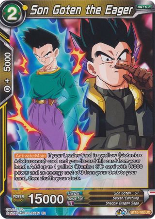 Son Goten the Eager [BT10-102] | Cracking-Singles