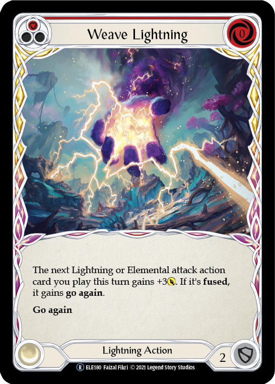 Weave Lightning (Red) [U-ELE180] Unlimited Rainbow Foil | Cracking-Singles