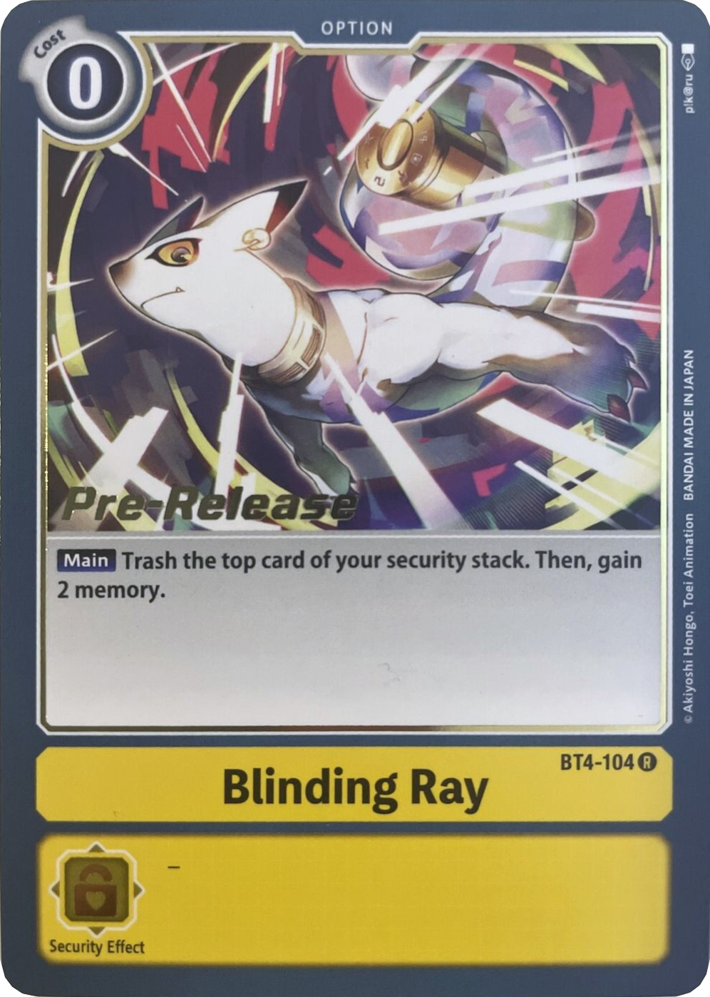 Blinding Ray [BT4-104] [Great Legend Pre-Release Promos] | Cracking-Singles