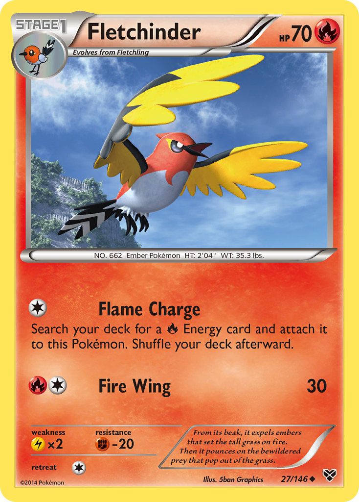 Fletchinder (27/146) [XY: Base Set] | Cracking-Singles