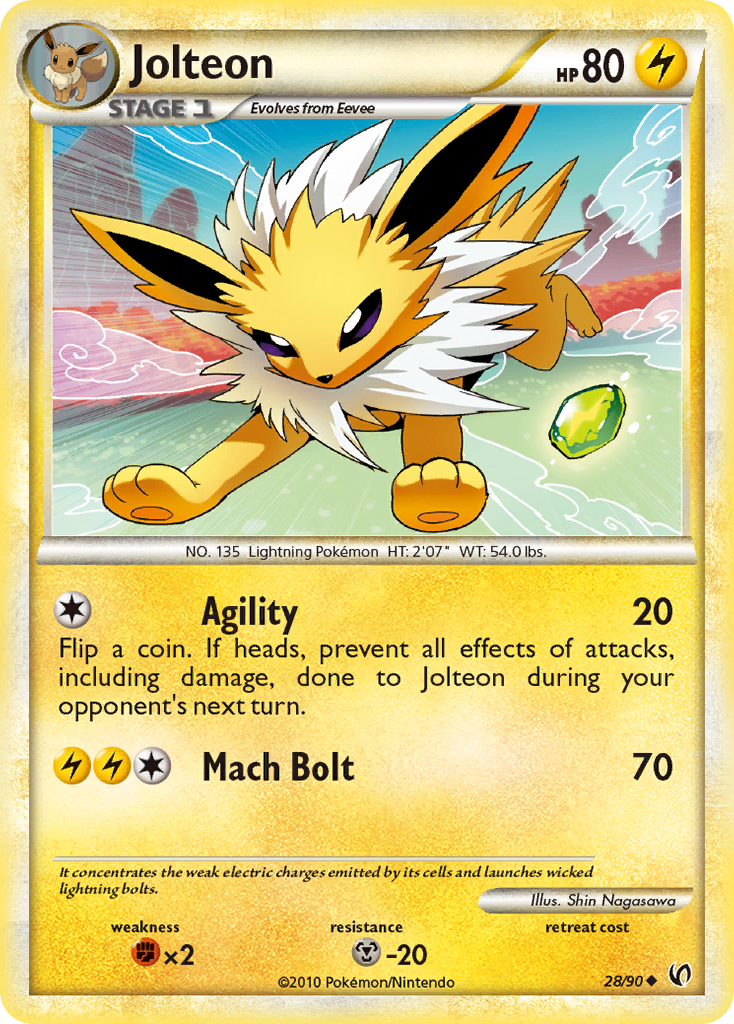 Jolteon (28/90) [HeartGold & SoulSilver: Undaunted] | Cracking-Singles