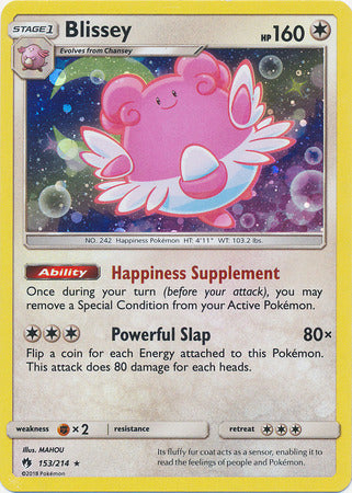 Blissey (153/214) (Cosmos Holo) [Sun & Moon: Lost Thunder] | Cracking-Singles