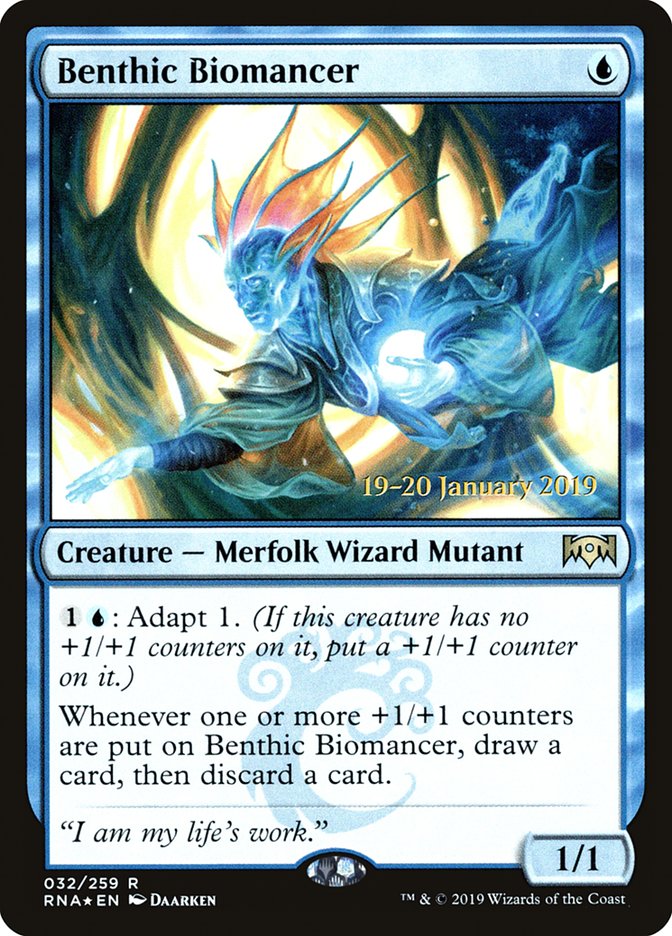 Benthic Biomancer [Ravnica Allegiance Prerelease Promos] | Cracking-Singles