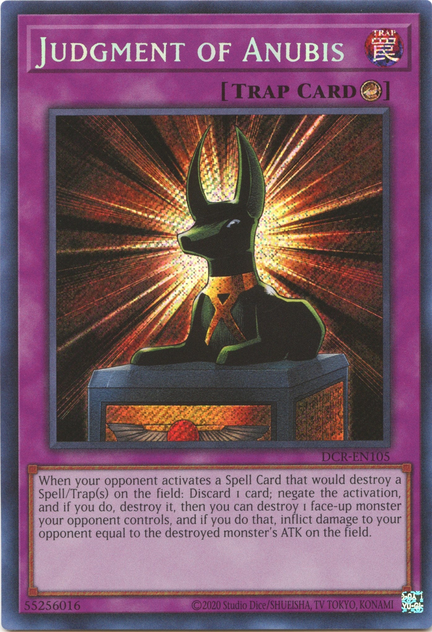 Judgment of Anubis (25th Anniversary) [DCR-EN105] Secret Rare | Cracking-Singles