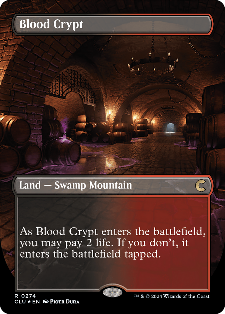 Blood Crypt (Borderless) [Ravnica: Clue Edition] | Cracking-Singles