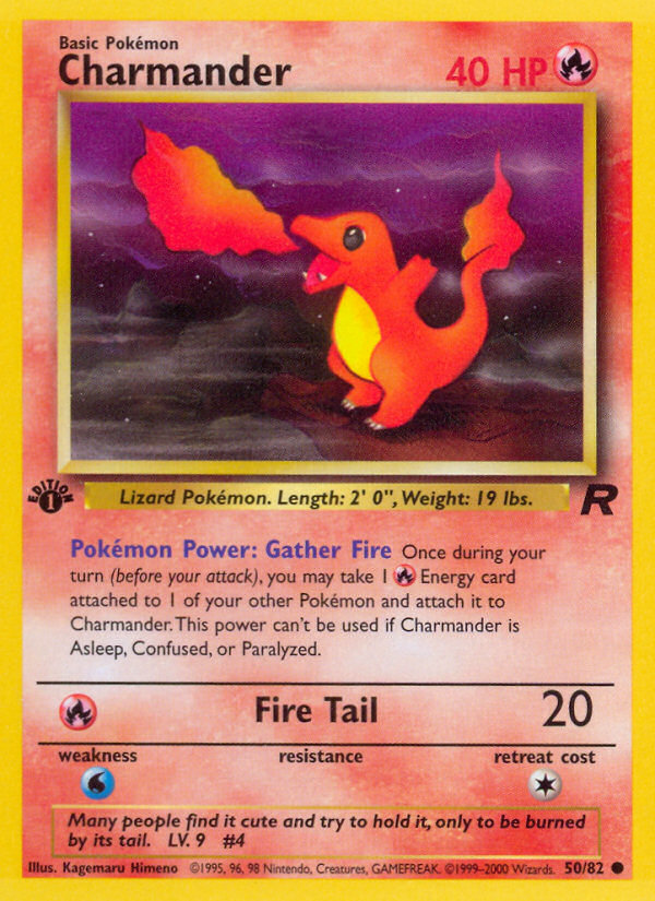 Charmander (50/82) [Team Rocket 1st Edition] | Cracking-Singles