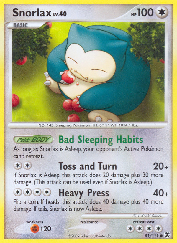 Snorlax (81/111) [Platinum: Rising Rivals] | Cracking-Singles