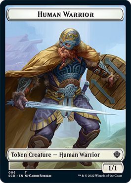 Saproling // Human Warrior Double-Sided Token [Starter Commander Decks] | Cracking-Singles