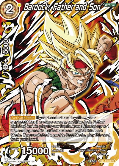 Bardock, Father and Son (Reprint) (DB1-100) [Battle Evolution Booster] | Cracking-Singles