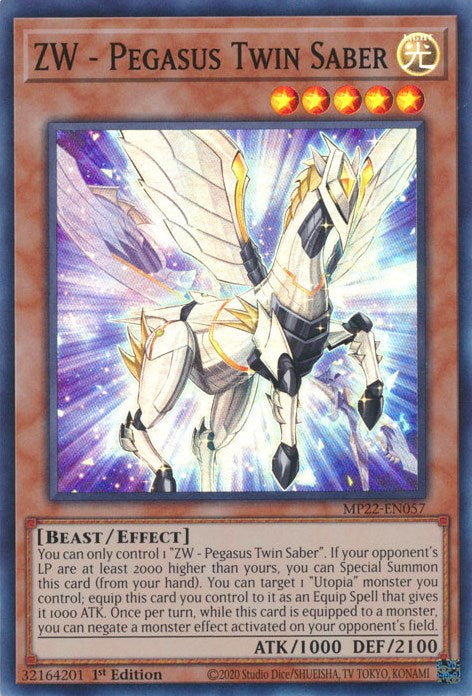 ZW - Pegasus Twin Saber [MP22-EN057] Super Rare | Cracking-Singles