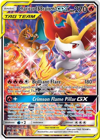 Charizard & Braixen GX (SM230) (Jumbo Card) [Sun & Moon: Black Star Promos] | Cracking-Singles