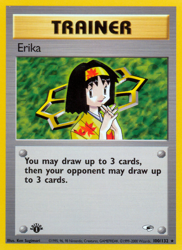 Erika (100/132) [Gym Heroes 1st Edition] | Cracking-Singles