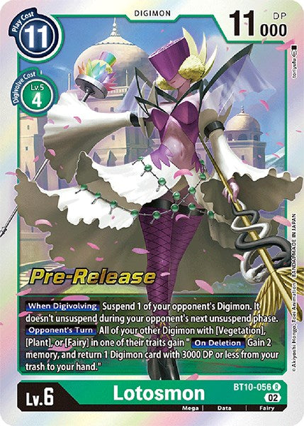 Lotosmon [BT10-056] [Xros Encounter Pre-Release Cards] | Cracking-Singles