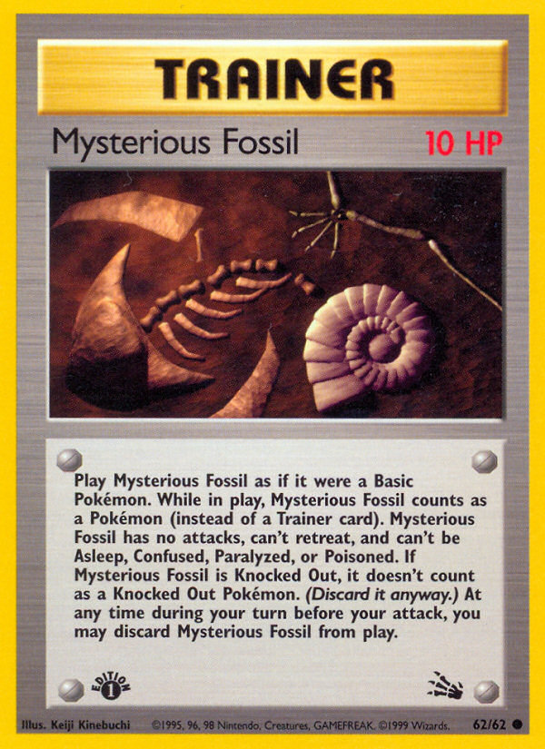 Mysterious Fossil (62/62) [Fossil 1st Edition] | Cracking-Singles