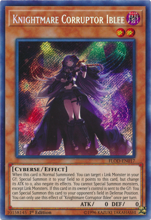 Knightmare Corruptor Iblee [FLOD-EN017] Secret Rare | Cracking-Singles