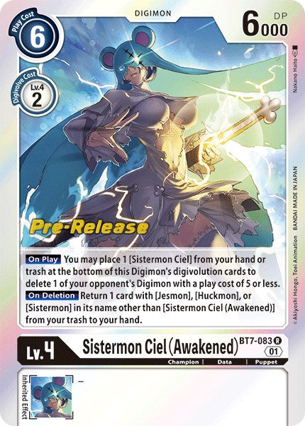 Sistermon Ciel (Awakened) [BT7-083] [Next Adventure Pre-Release Cards] | Cracking-Singles