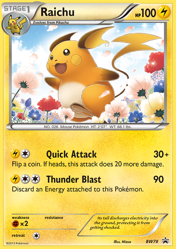 Raichu (BW78) [Black & White: Black Star Promos] | Cracking-Singles