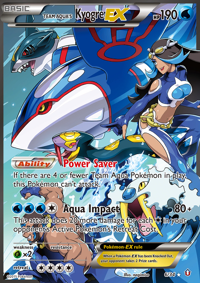 Team Aqua's Kyogre EX (6/34) [XY: Double Crisis] | Cracking-Singles