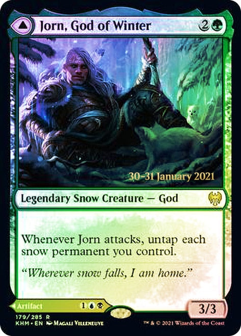 Jorn, God of Winter // Kaldring, the Rimestaff   [Kaldheim Prerelease Promos] | Cracking-Singles