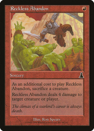 Reckless Abandon [Urza's Destiny] | Cracking-Singles