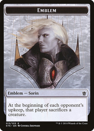 Emblem - Sorin, Solemn Visitor [Khans of Tarkir Tokens] | Cracking-Singles