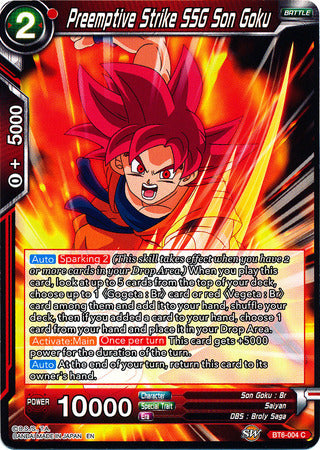 Preemptive Strike SSG Son Goku [BT6-004] | Cracking-Singles