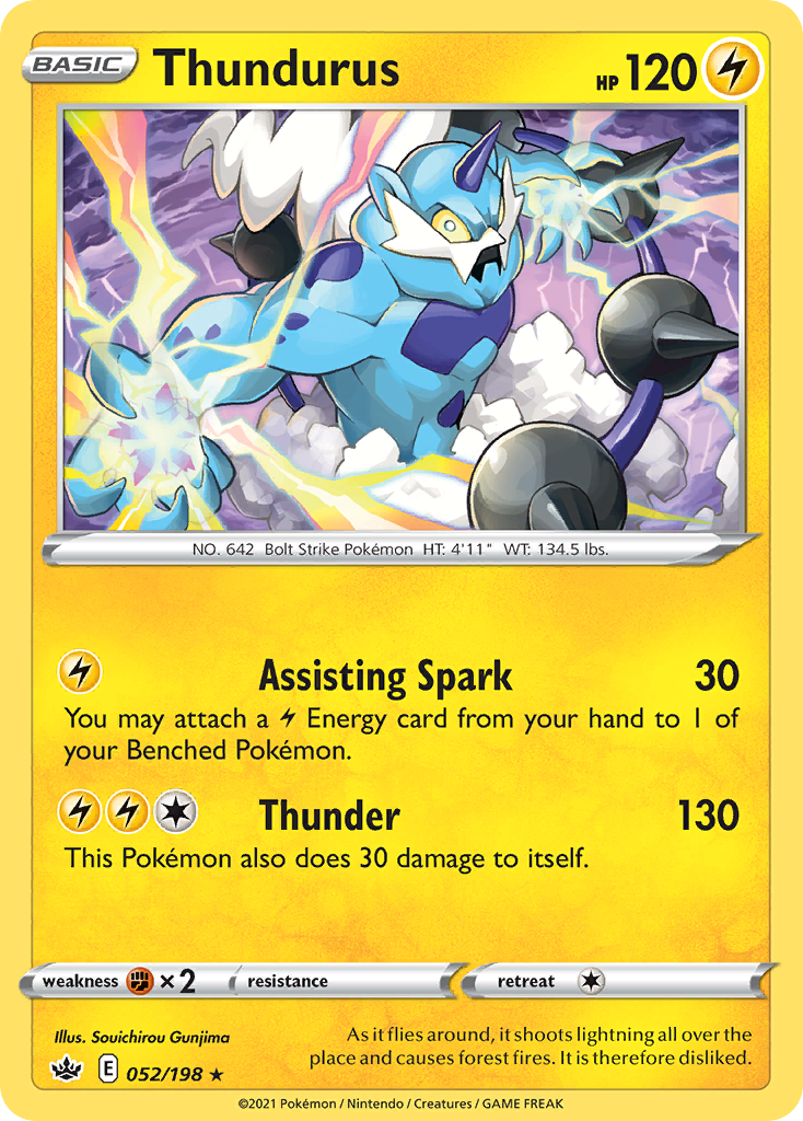 Thundurus (052/198) (Theme Deck Exclusive) [Sword & Shield: Chilling Reign] | Cracking-Singles