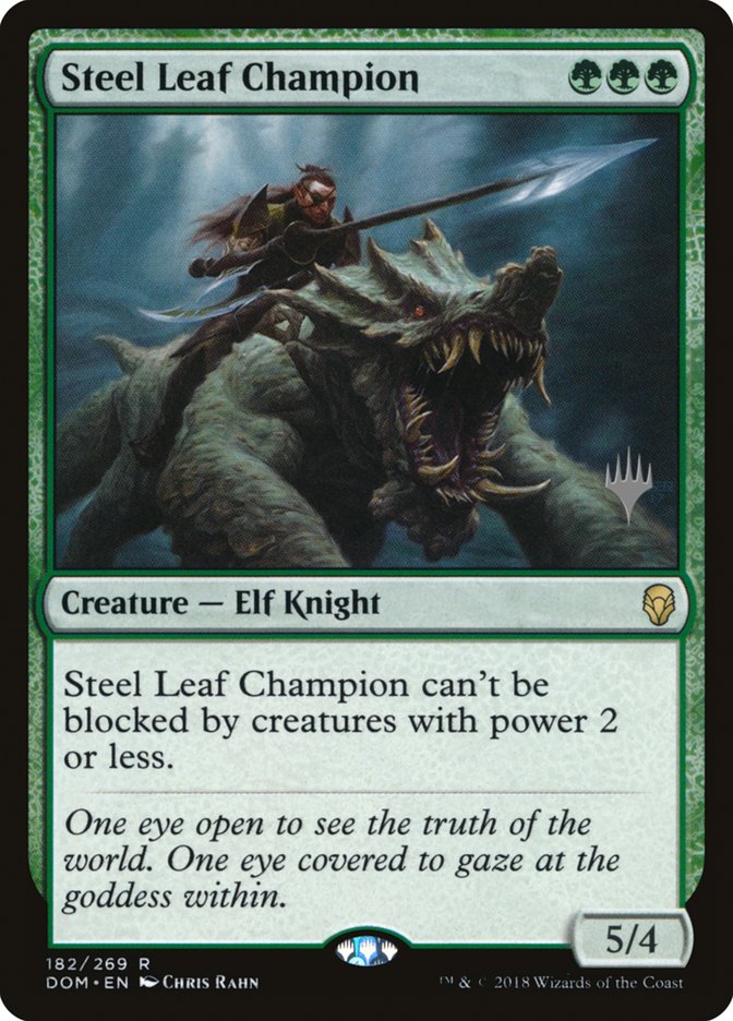 Steel Leaf Champion [Dominaria Promos] | Cracking-Singles