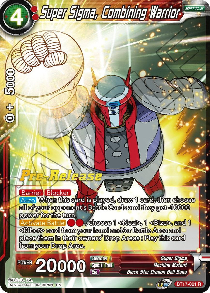 Super Sigma, Combining Warrior (BT17-021) [Ultimate Squad Prerelease Promos] | Cracking-Singles