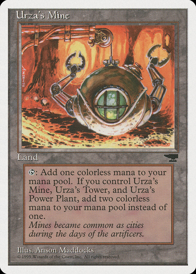 Urza's Mine (Orange Background) [Chronicles] | Cracking-Singles