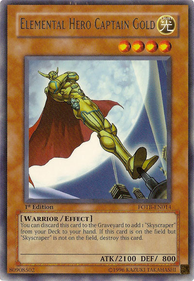 Elemental Hero Captain Gold [FOTB-EN014] Ultra Rare | Cracking-Singles