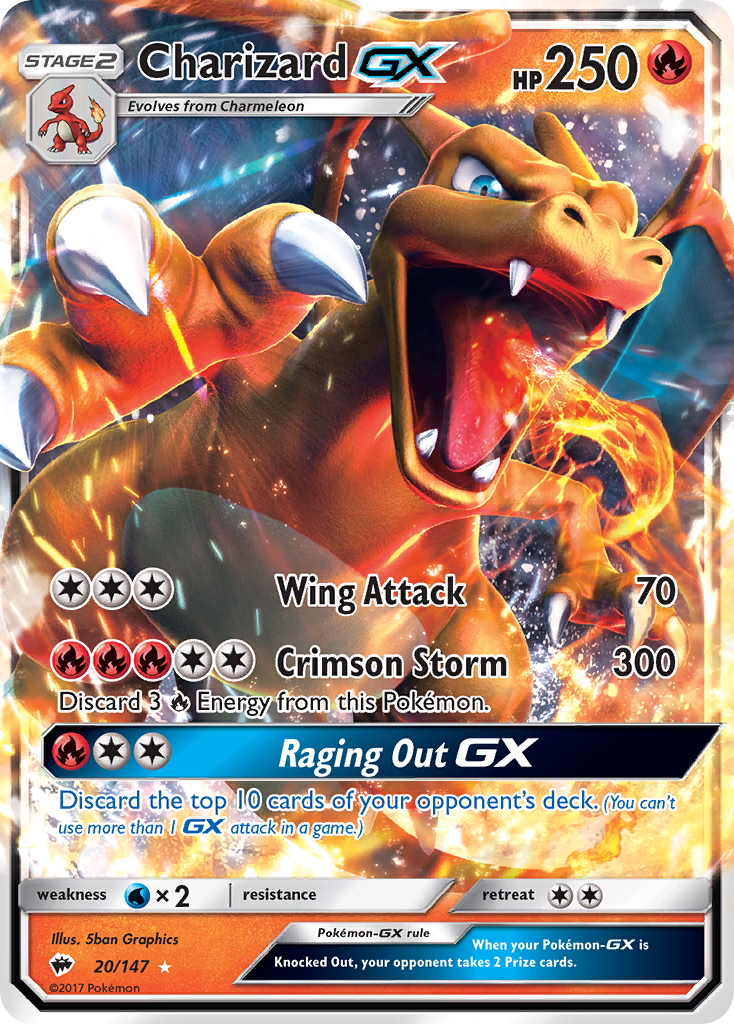 Charizard GX (20/147) [Sun & Moon: Burning Shadows] | Cracking-Singles