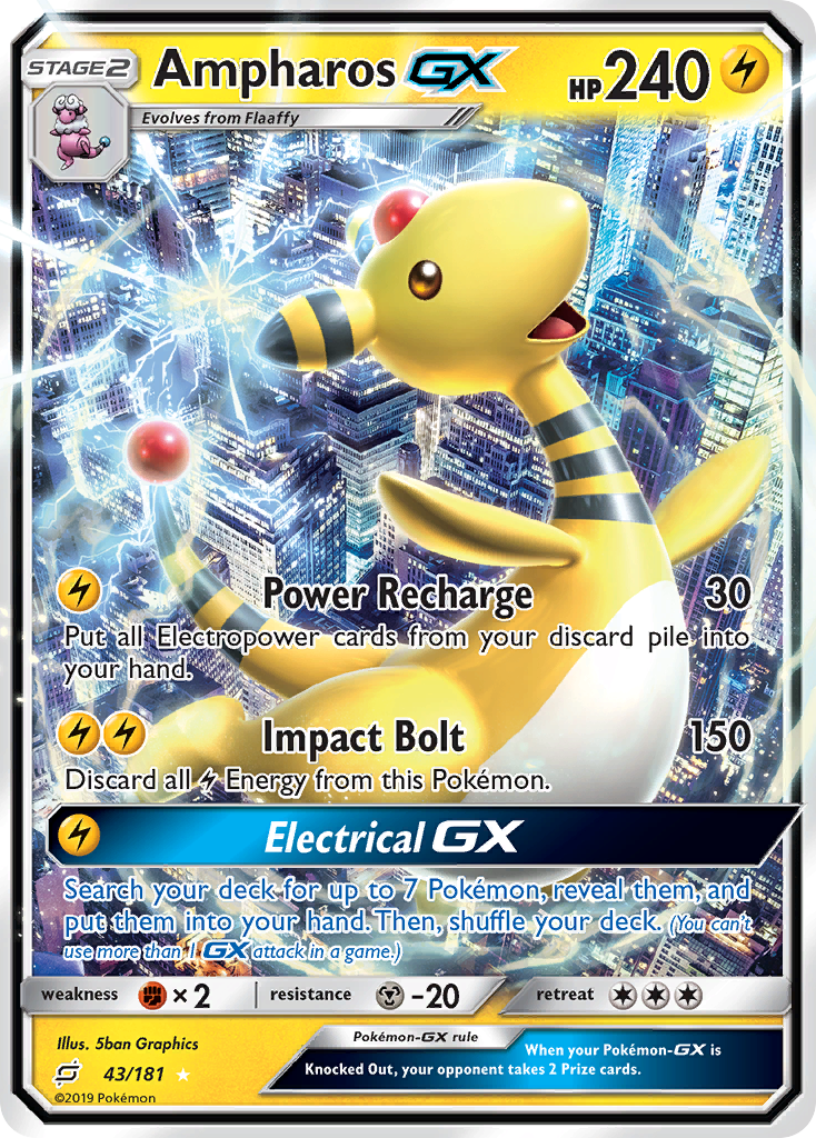 Ampharos GX (43/181) [Sun & Moon: Team Up] | Cracking-Singles