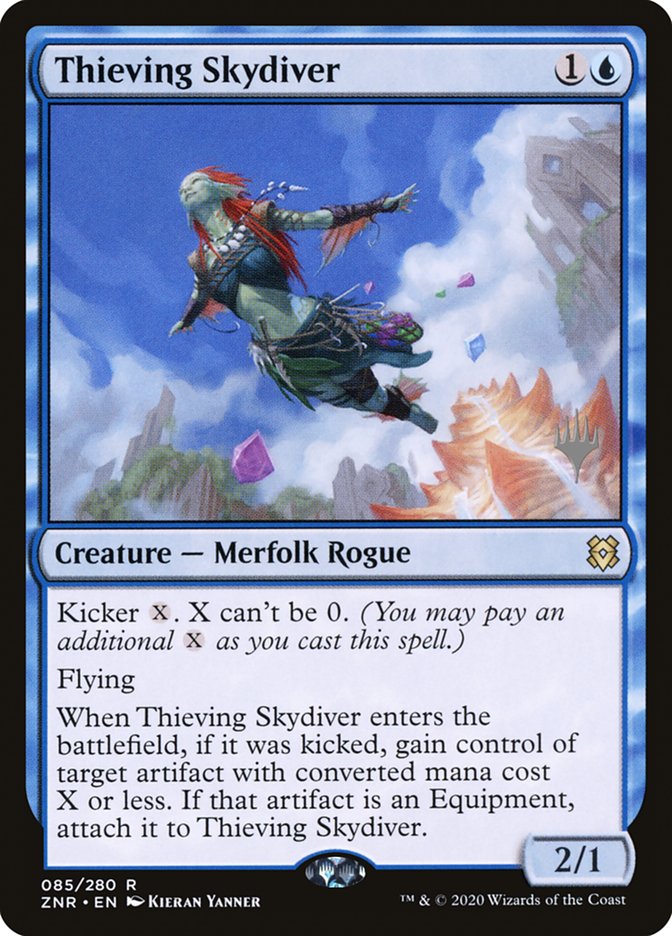 Thieving Skydiver (Promo Pack) [Zendikar Rising Promos] | Cracking-Singles