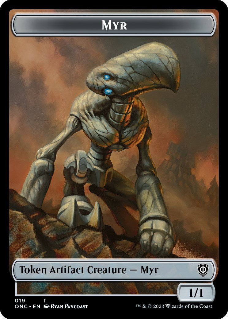 Myr // Thopter Double-Sided Token [Phyrexia: All Will Be One Commander Tokens] | Cracking-Singles