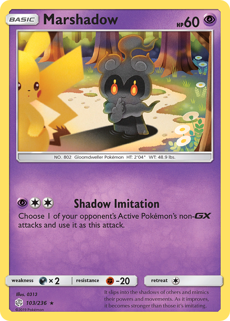 Marshadow (103/236) [Sun & Moon: Cosmic Eclipse] | Cracking-Singles