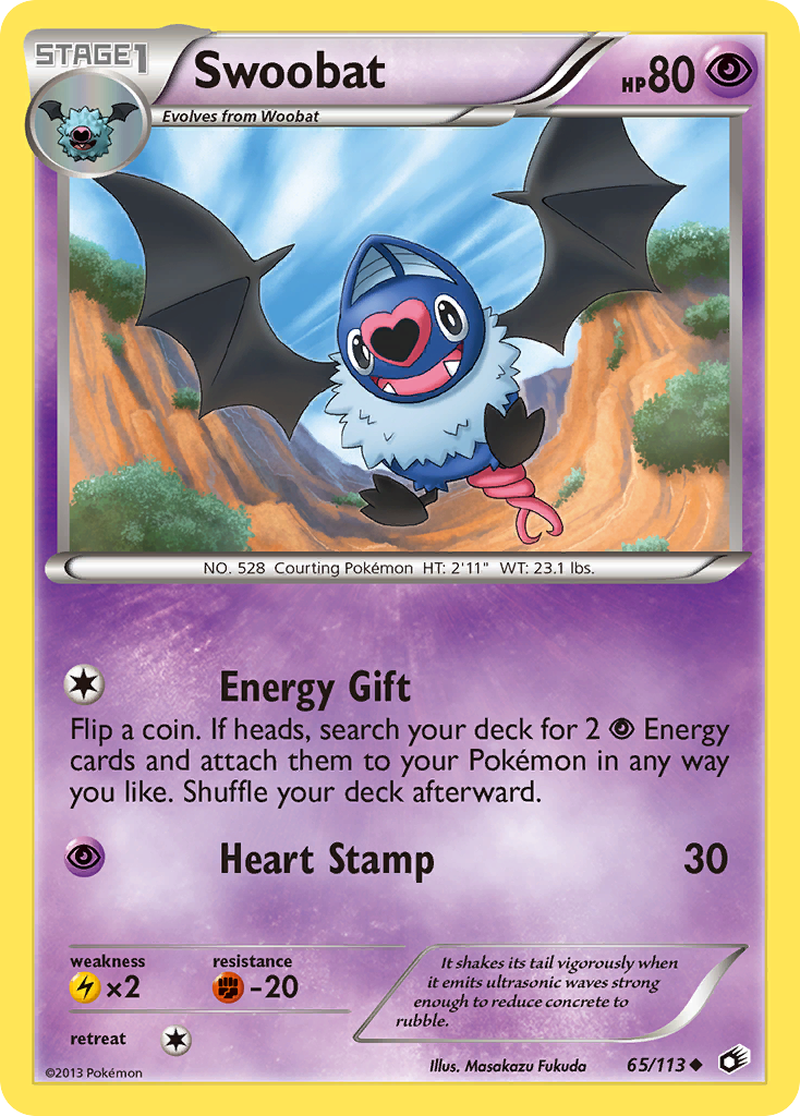 Swoobat (65/113) [Black & White: Legendary Treasures] | Cracking-Singles