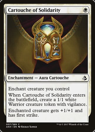 Cartouche of Solidarity [Amonkhet] | Cracking-Singles