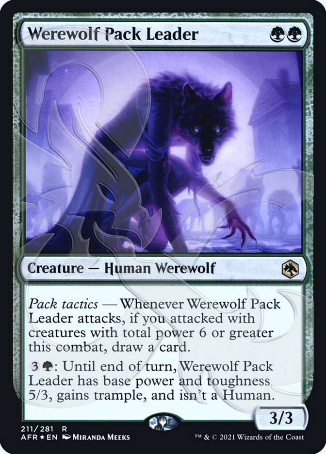 Werewolf Pack Leader (Ampersand Promo) [Dungeons & Dragons: Adventures in the Forgotten Realms Promos] | Cracking-Singles