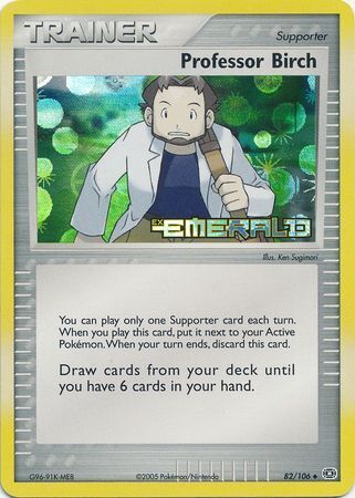 Professor Birch (82/106) (Stamped) [EX: Emerald] | Cracking-Singles