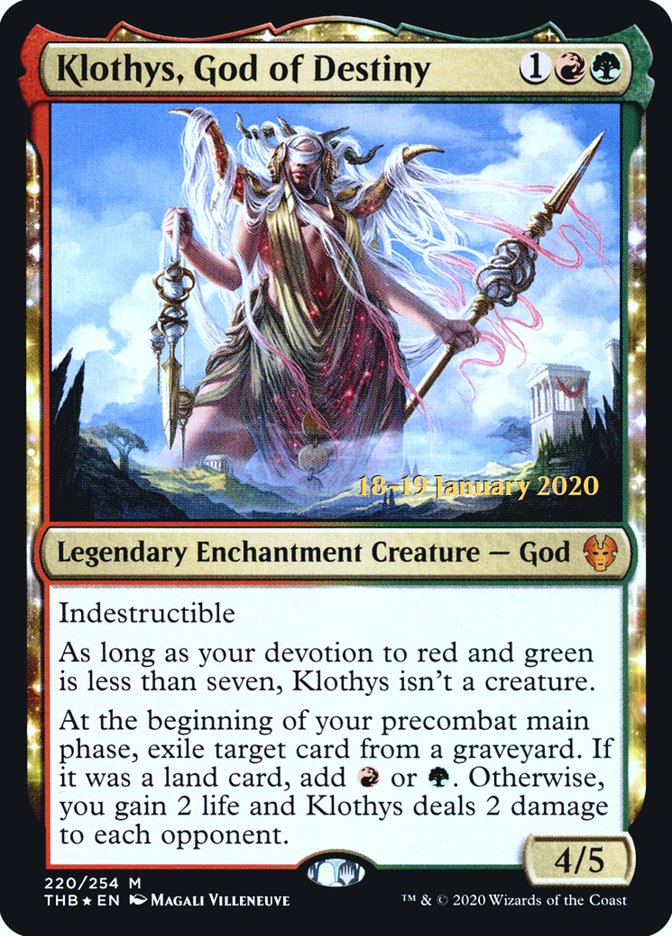 Klothys, God of Destiny [Theros Beyond Death Prerelease Promos] | Cracking-Singles